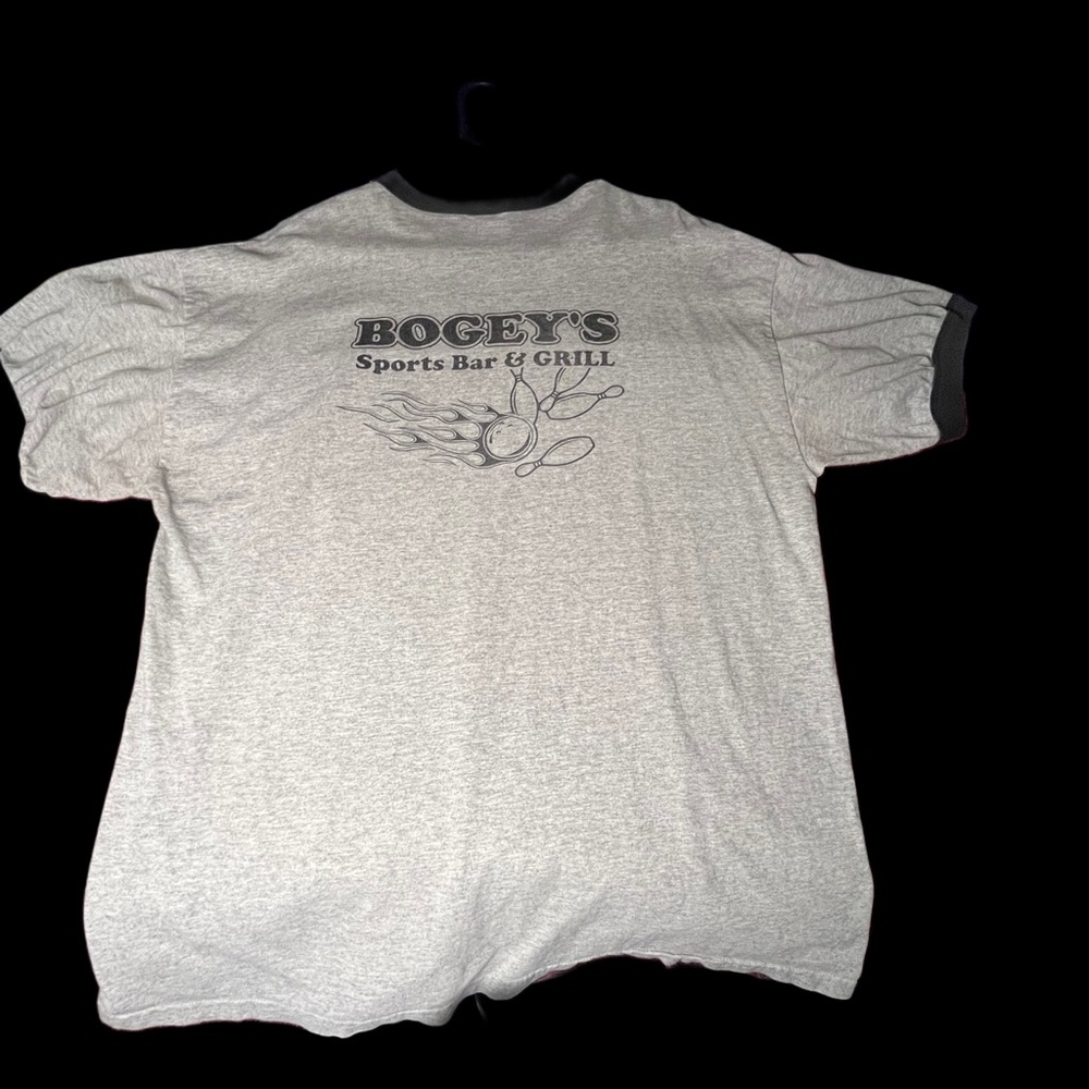 Gildan Gray and Black Men's Short Sleeve Tee